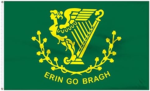 3X5 Ireland Irish Erin Go Bragh Harp Nylon Polyester 150D Flag 3'X5' Premium