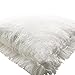 FabricMCC Faux Fur Pillow Cover, Decorative Super Soft Plush Mongolian Faux Fur Throw Pillow Cover Cushion Case (Ivory)