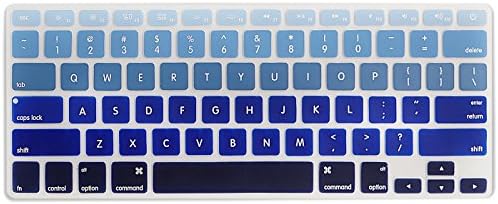 Keyboard Cover Skin for Mac Book Silicone13 Inch Mac Book Air and MacBook Pro 13" 15”17”US Layout No Touch Bar (Gradient blue)