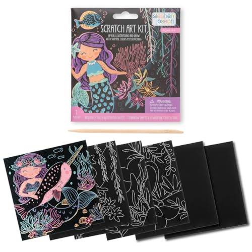 Stephen Joseph, Scratch Art Kit, 7 Piece Kit, Scratch Art for Girls and Boys, A…