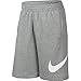 Nike 633523-063 Mens Club Exploded Swoosh Shorts Grey/White Large