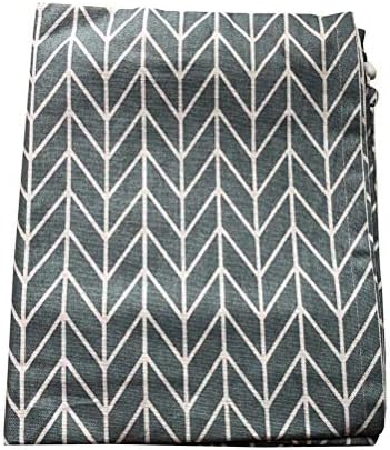 Simple Multi-Functional Refrigerator Dust Cover Cotton and Linen Washing Machine Top Cover Organizer Bag Household with Storage Bag (Grey Arrows)