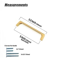 Shining Golden Cabinet Pull Modern Minimalist Style