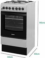 Indesit IS5G4PHSS 50cm Duel Fuel Cooker Silver A Rated Oven 61L view 3