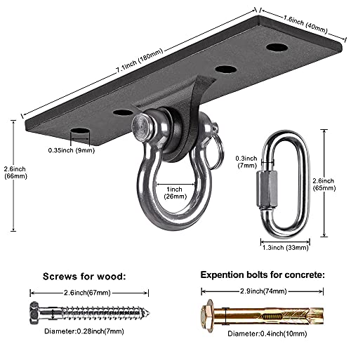 Dolibest Heavy Duty Swing Hanger, Swing Set Accessorie with Carabiner