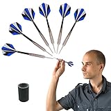 Charisma Gaming steel tip Darts, Set of 6 darts 20 gram, Plastic Shafts, O Rings, Different Shape Barrels, Sharpener, Aerodynamic Structure, Ergonomic Grip, For Home, Outdoors, Dorms, Bars and More