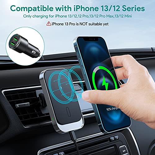 MagSafe Car Charger Mount, 15W Car Wireless Charger for