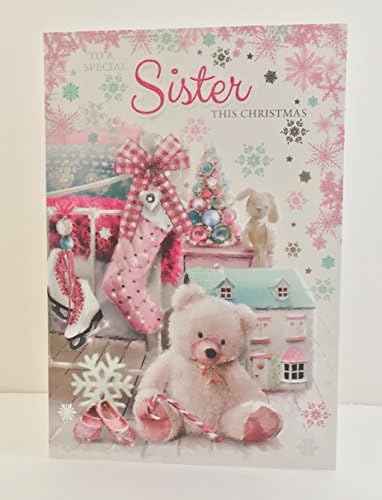 Cherry Orchard Teddy Bear Dolls House Special Sister This Christmas Card