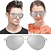 Mens Fashion Brand Rimless Oversized Aviator Protection Mirrored Polarized Sunglasses