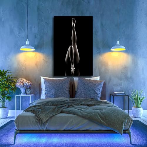 Sexy Woman Painting Sexy Naked Girl Wall Art Black And White Naked