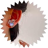 Crystal Heart Rabbit Stud Earrings Silver Rabbit Ear Earrings Cute Rhinestone Bunny Earrings Cz Rabbit Ears Earrings Jewelry