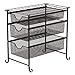 NEX 3 Tier Sliding Cabinet Basket Organizer Storage Shelf Drawer, Brown