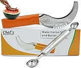Chef's INSPIRATIONS 2-Piece Watermelon Slicer Cutter Kit with Stainless Steel Ball Scooper