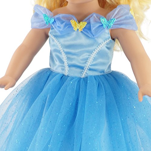 Fits 18" American Girl Dolls | Fabulous Cinderella Inspired Ball Gown | 18 Inch Doll Dress Clothes Outfit