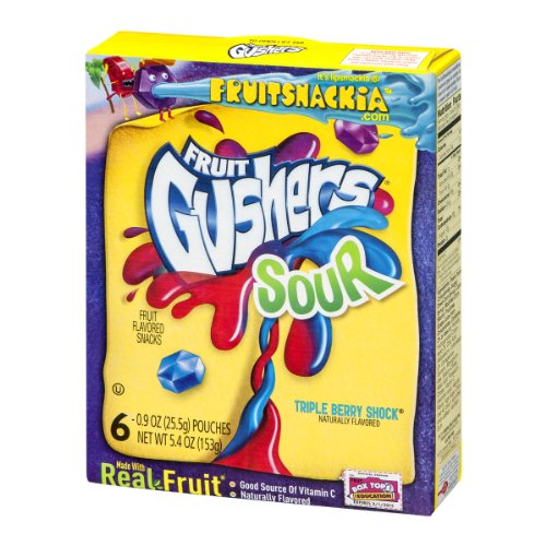 Fruit Gushers Sour Triple Berry Shock Fruit Snacks 6 CT Buy Online
