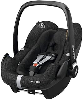 Maxi-Cosi Pebble Plus Babyschale, sicherer Gruppe 0+ i-Size Kindersitz (0-13 kg), nutzbar ab der Geburt bis ca. 12 Monate, passend für FamilyFix One Basisstation, nomad black
