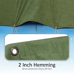 Premium Canvas Tarp 1 Pack, 6' x 8' Feet - Canvas