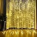 Bolylight Waterproof Curtain String Light 6.6 x 6.6ft 200 LED Starry Fairy Lights with 8 Flashing Modes for Wedding Home Party Garden Bedroom Outdoor Indoor Wall Decorations (Warm White)