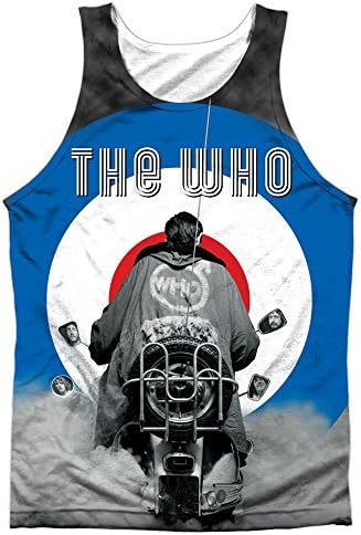 The Who Quadrophenia Mod Lambretta Bike &amp; Target Front/Back Print Tank Top Shirt