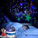 Night Lights for Kids Star Light Projector Stars & Moon Roof-Christmas Gifts - Boys/Girls Bedroom Lights Toys - Room Ceiling Decor - Space Nightlight Projection (Blue)