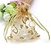 SumDirect 100Pcs 3 1/2x4 7/10 Inch Gold Heart Drawstring Organza Jewelry Pouches Wedding Party Christmas Favor Gift Bags