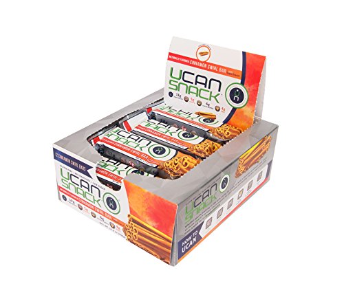 UCAN Snack Bar Box, Cinnamon Swirl, With UCAN SuperStarch Â®, Low Sugar, Gluten-Free, No Trans Fats, Naturally Sweetened, 1.5 Ounces, 12 Count