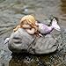 Top Collection Miniature Fairy Garden and Terrarium Little Mermaid on Rock Statue