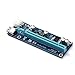PCI-E Extender Riser Card Express USB 3.0 1x to 16x Adapter with SATA Power Cable & LEDs for BTC Miner