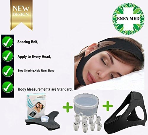 Anti Snoring Chin Strap devices - 4 Sizes Nose Wents - Chin Straps set -