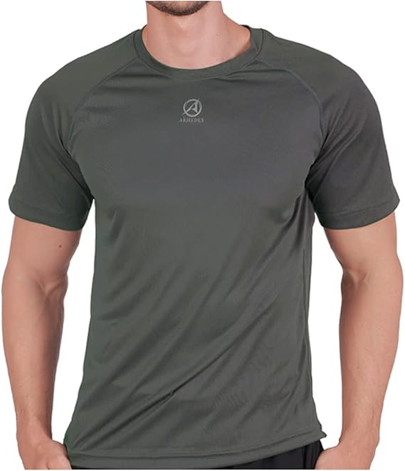 Amazon メンズ シャツ 半袖 ルーズフィット Tシャツ スポーツ ジム ジョギング ランニング サッカー ウェア ゴルフ シャツ スーツ インナー 春物 夏 秋 冬 丸首 ローネック Ar191 Tシャツ カットソー 通販