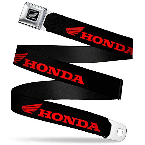 Honda/wing Logo Black/red Seatbelt Belt