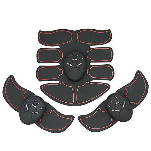 KINGSOO Abdominal Muscle Trainer, 8 Pack Abdominal Toner Smart Fitness Training Body Fit Toning Abs Trainer Battery Operated Fat Burning Slimming Workout Equipment for Men and Women ...