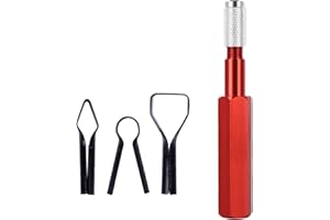 Aluminum Alloy Vinyl Floor Seam Cutter for PVC Welding – Corner Smoothing Trowel with 3 Interchangeable Carving Heads, Blue/Y