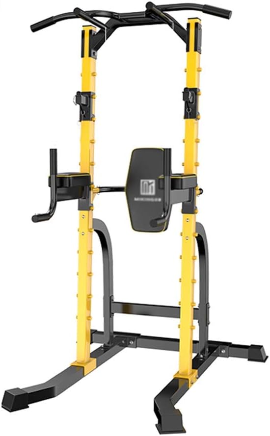 Dip Stands Pull-ups Domestic Indoor Horizontal Bar Multifunctional Fitness Equipment Squat Bench Press Barbell Bracket (Color : Yellow, Size : 10480208cm)