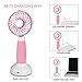 Desk Fan, USB Portable Mini Personal Fan, Super Quiet, 360° Up and Down, Rechargeable Fan for Baby Stroller, Camping, Home and Office (Black)