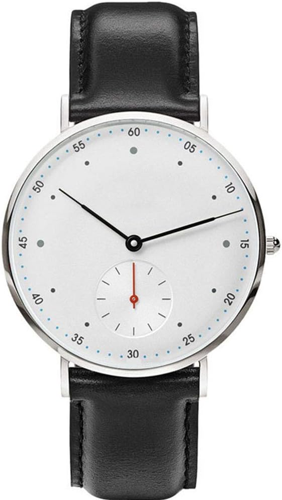 irugh Quartz watch, European and American style ultra-thin couple table, Bauhaus style men's high-end two-needle and half-belt watch, Imported movement