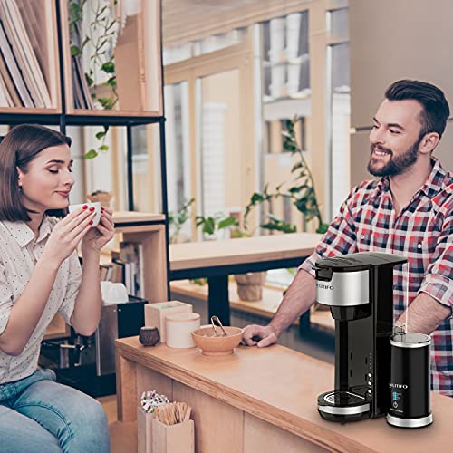 LITIFO Single Serve Coffee Maker with Milk Frother, 6 In 1 Coffee