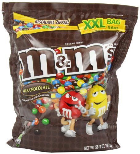 M&m candy, milk chocolate, 56 ounce
