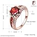 Swarovski Clear Crystal Ruby Personalized Fashion Rings for Women -Rose Gold