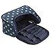Yeiotsy Travel Cosmetic Bag – Polka Dots Makeup Travel Organizer, Hanging Toiletry Bag for Women (Navy Blue)