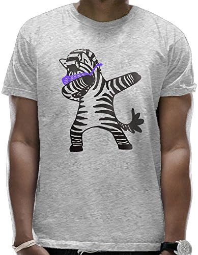 Rnawao Mnmn Men Shirt Dabbing Zebra Leisure Short Sleeve Tshirt