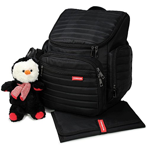 Toddler One Quilted Diaper Bag Maternity Backpack for Carry and Tote
with Stroller Straps