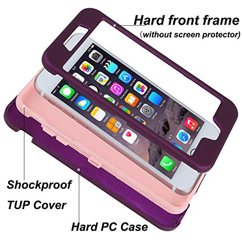 Co-Goldguard Case for iPhone 7 Plus/8 Plus Heavy Duty Shockproof High Impact Resistant Dual Layer Hybrid Protective Cover Shell for Apple iPhone 7+/8+(5.5 inch),Purple