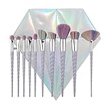 Elephant Xu10pcs Unicorn Makeup Brush Set Professional Foundation Powder Cream Blush Brush Kits