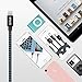 SPEATE Phone Cable 3pcs 3FT 6FT 10FT Nylon Braided Cord Charger Compatible with PhoneX/Phone8/8Plus/7/7Plus/6/6s/6Plus and More (Black+Blue)