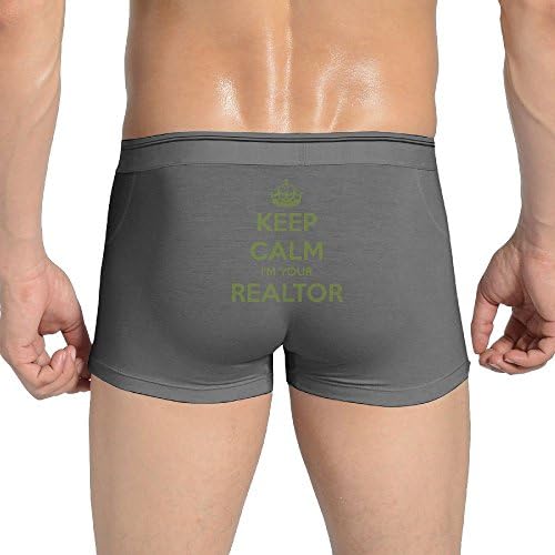 UYILP Keep Calm I'm Your Realtor Men's Sexy Soft Classic Custom Boxer Briefs Underwear