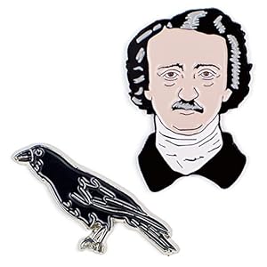 Poe and Raven Enamel Pin Set – Strong Rubber Backing Clasps