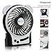 YoCoo Mini USB Fan 3 Modes Wind Speeds Rechargeable Portable Table Fan Electric Personal Fan with Cute Outer Ear LED Light Function - Battery Included - Black