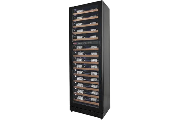 Allavino 67 Bottle 71" Tall Dual Zone Left Hinge Black Shallow Wine Refrigerator VSW6771D-2BL-WD