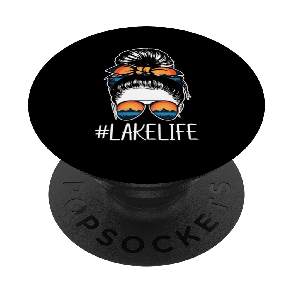 Lake Life Messy Bun PopSockets Swappable PopGrip